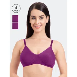 Tweens Pack of 3 Purple Solid Non-Wired Non Padded Everyday Bras TW-286-3PC-MG-picture-22