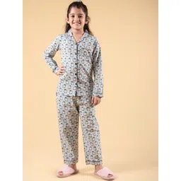 TWEENY MINI Girls Cartoon Characters Printed Pure Cotton  Night suit-picture-17