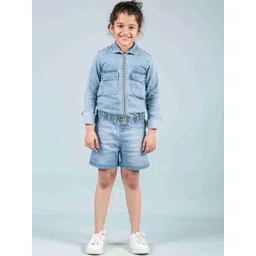 TWEENY MINI Girls Crop Denim Jacket-picture-16