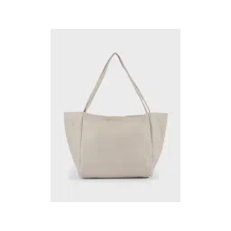 Twenty Dresses by Nykaa Fashion Beige Textured Zipper Tote Bag-picture-28