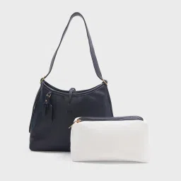 Twenty Dresses by Nykaa Fashion Black Solid Shoulder Bag image 1