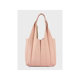 Twenty Dresses by Nykaa Fashion Pink Textured Pleated Tote Bag (Set of 2)-picture-22