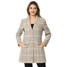 Twenty Me Checked Single-Breasted Longline Overcoat-picture-22