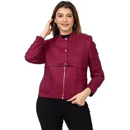 twenty me Winter Wear Casual Suede Full Sleeve Womens Blazer's (4243)-picture-21