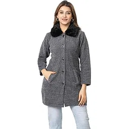 twenty me Winter Wear Casual Wear Acrylic Blend Button Closure and with Two Side Pockets Long Cardigans for Women's-picture-28
