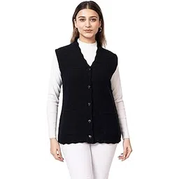 twenty me Winter Wear Soft & Warm Front Buttons V-Neck Full Sleeve Solid Acrylic Women Cardigans (1279)-picture-29
