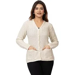 twenty me Winter Wear/Casual Wear/Outdoor Wear/Acrylic Blend/V Neck/Embroidered/Full Sleeve Women's Cardigans (2384)-picture-14