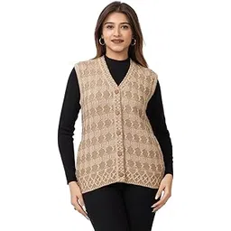 twenty me Winter Wear/Casual Wear/Outdoor Wear/Acrylic Blend/V Neck/Embroidered/Sleeveless Women's Cardigans (1261)-picture-22
