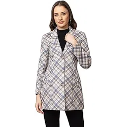 twenty me Winter Wear/Casual Wear/Outdoor Wear/Wool Blend/Collared/Checked/Full Sleeve Women's Coat (4315)-picture-10