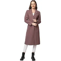 twenty me Winter Wear/Casual Wear/Outdoor Wear/Wool Blend/Collared/Solid/Full Sleeve Women's Coat (4164)-picture-27