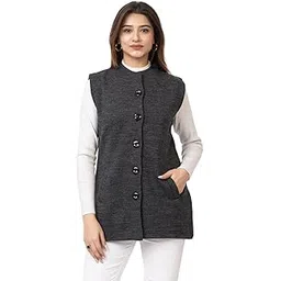 twenty me Winter Wear/Casual Wear/Outdoor Wear/Wool Blend/Round Neck/Solid/Sleeveless Nehru Jacket(4228)-picture-37