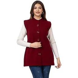 twenty me Winter Wear/Casual Wear/Outdoor Wear/Wool Blend/Round Neck/Solid/Sleeveless Nehru Jacket(4434)-picture-28