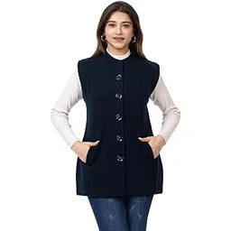 twenty me Winter Wear/Casual Wear/Outdoor Wear/Wool Blend/Round Neck/Solid/Sleeveless Nehru Jacket(4434)-picture-40