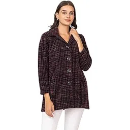 twenty me Winter Wear/Casual Wear/Outdoor Wear/Wool Lycra/Full Sleeve Women's Coat (4676)-picture-39