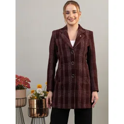 TWENTY ME Women Checked Single-Breasted Overcoat-picture-18