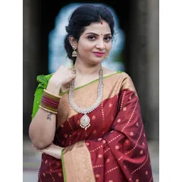 Twika Woven Design Zari Art Silk Saree image 3