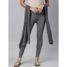 TWIN BIRDS Ankle Length Leggings With Dupatta-picture-10