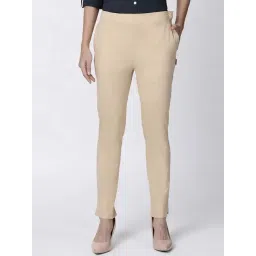 TWIN BIRDS Beige Cotton Trousers-picture-35