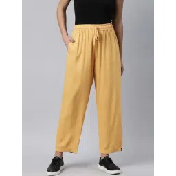 TWIN BIRDS Beige Mid Rise Palazzos-picture-38