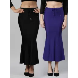 TWIN BIRDS Black & Blue Plain Saree Shapewear - Pack Of 2-picture-41