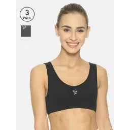 TWIN BIRDS Black & White Cotton Logo Print Bras - Pack Of 3-picture-10