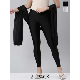 TWIN BIRDS Black & White Plain Dupatta - Pack Of 2-picture-18