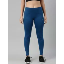 TWIN BIRDS Blue Mid Rise Sports Tights-picture-36