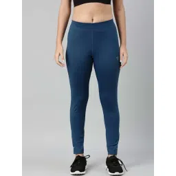 TWIN BIRDS Blue Mid Rise Sports Tights-picture-35
