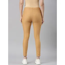 TWIN BIRDS Brown Solid Jeggings image 2