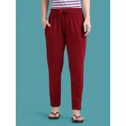 TWIN BIRDS Cherry Berry Red Solid Night Pants-picture-12