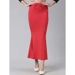 TWIN BIRDS Coral Plain Saree Shapewear-picture-44