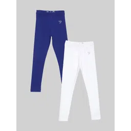 TWIN BIRDS Girls Pack of 2 Pure Cotton Ankle Length Leggings-picture-21