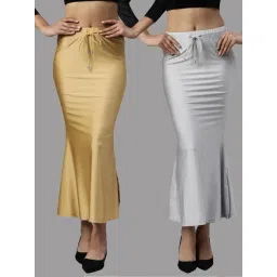 TWIN BIRDS Golden & Silver Plain Saree Shapewear - Pack Of 2-picture-45