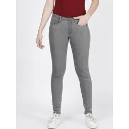 TWIN BIRDS Grey Mid Rise Jeggings-picture-12