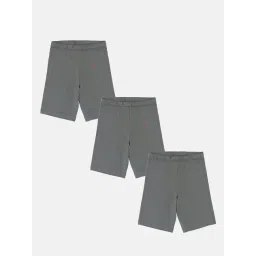 TWIN BIRDS Kids Grey¿Solid Shorts (Pack Of 3)-picture-48