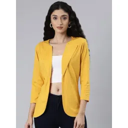 Twin Birds Mustard 100% Cottonflaired Fit Shrugs And Cardigans-picture-41