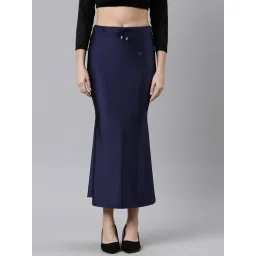 TWIN BIRDS Navy & Indigo Plain Saree Shapewear - Pack Of 2 image 2