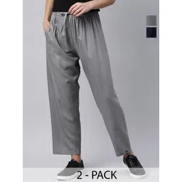 TWIN BIRDS Pack of 2 Relaxed Fit Palazzos-picture-23