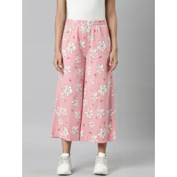 TWIN BIRDS Peach Pink Floral Trousers-picture-10
