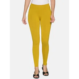 TWIN BIRDS Plus Size Women Yellow Solid Legging-picture-40