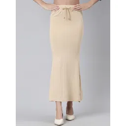 TWIN BIRDS Side Slit High-Rise Stretchable Viscose Saree Skirt-picture-36