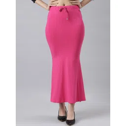 TWIN BIRDS Side Slit High-Rise Stretchable Viscose Saree Skirt-picture-34