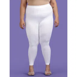 twin birds Twinbirds White Cotton Skinny Leggings-picture-33