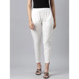 TWIN BIRDS White Cotton Pants-picture-38