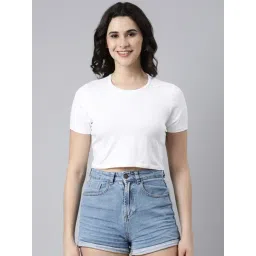 TWIN BIRDS White Crop Top-picture-25