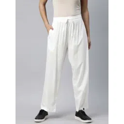 TWIN BIRDS White Mid Rise Palazzos-picture-23