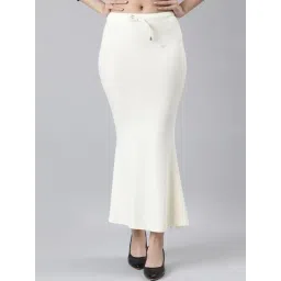 TWIN BIRDS White Plain Saree Shapewear-picture-19