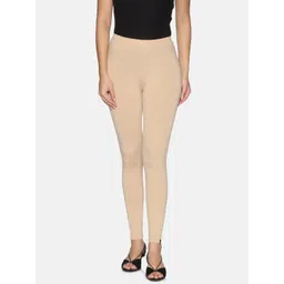 TWIN BIRDS Women Beige Solid Ankle Length Leggings-picture-19