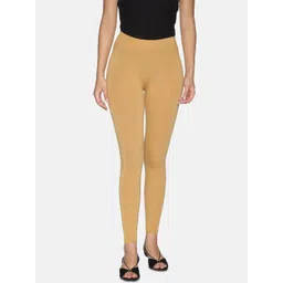 TWIN BIRDS Women Beige Solid Ankle Length Leggings-picture-33