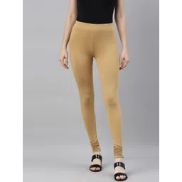 TWIN BIRDS Women Beige Solid Churidar-Length Leggings-picture-41
